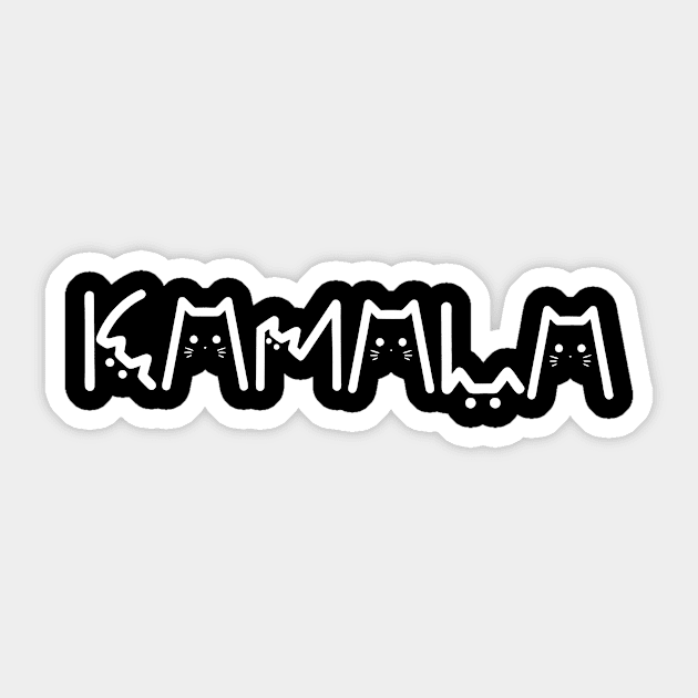 Cat Lettering Kamala Harris 2024 Sticker by The WYLD Tribe